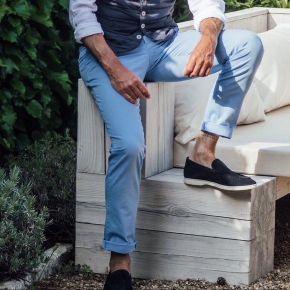 NWT🇫🇷 Les Canebiers Chino Tartane Pants - Sky Blue - Picture 4 of 8